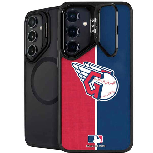 MLB Cleveland Guardians Split Galaxy S24 FE Kickstand Case